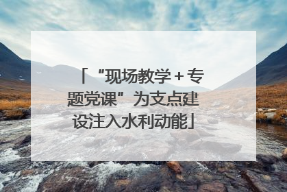 “现场教学＋专题党课”为支点建设注入水利动能